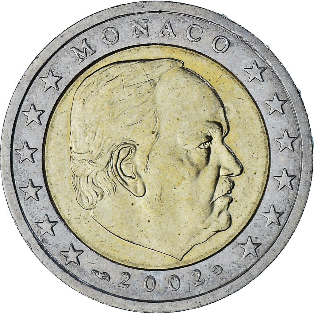 Monaco, Rainier III, 2 Euro, 2002, Paris, EF(40-45), Bi-Metallic, Gadoury:MC179
