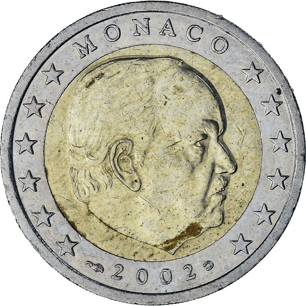 Monaco, Rainier III, 2 Euro, 2002, Paris, EF(40-45), Bi-Metallic, Gadoury:MC179