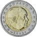 Monaco, Rainier III, 2 Euro, 2002, Paris, EF(40-45), Bi-Metallic, Gadoury:MC179
