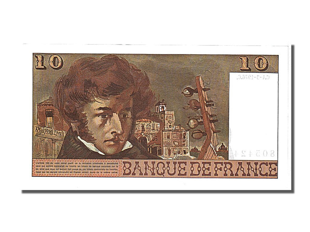 Biljet, Frankrijk, 10 Francs, 10 F 1972-1978 ''Berlioz'', 1976, 1976-03-04