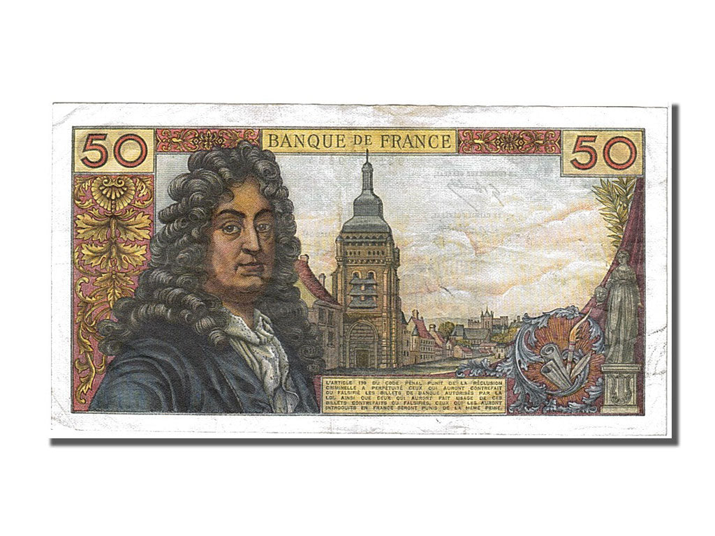 France, 50 Francs, 50 F 1962-1976 ''Racine'', 1969, KM #148c, 1969-08-07,...