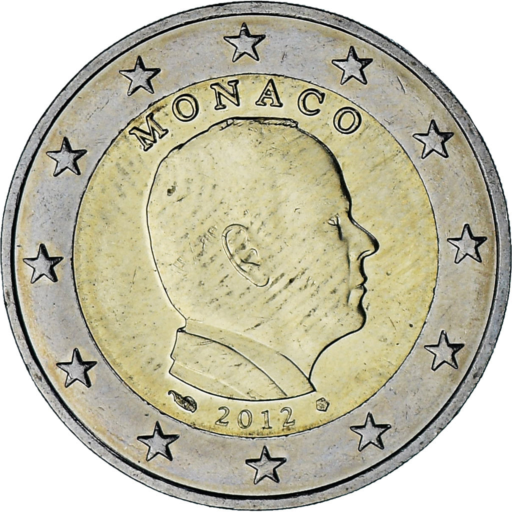 Monaco, Albert II, 2 Euro, 2012, Paris, AU(55-58), Bi-Metallic, Gadoury:MC196