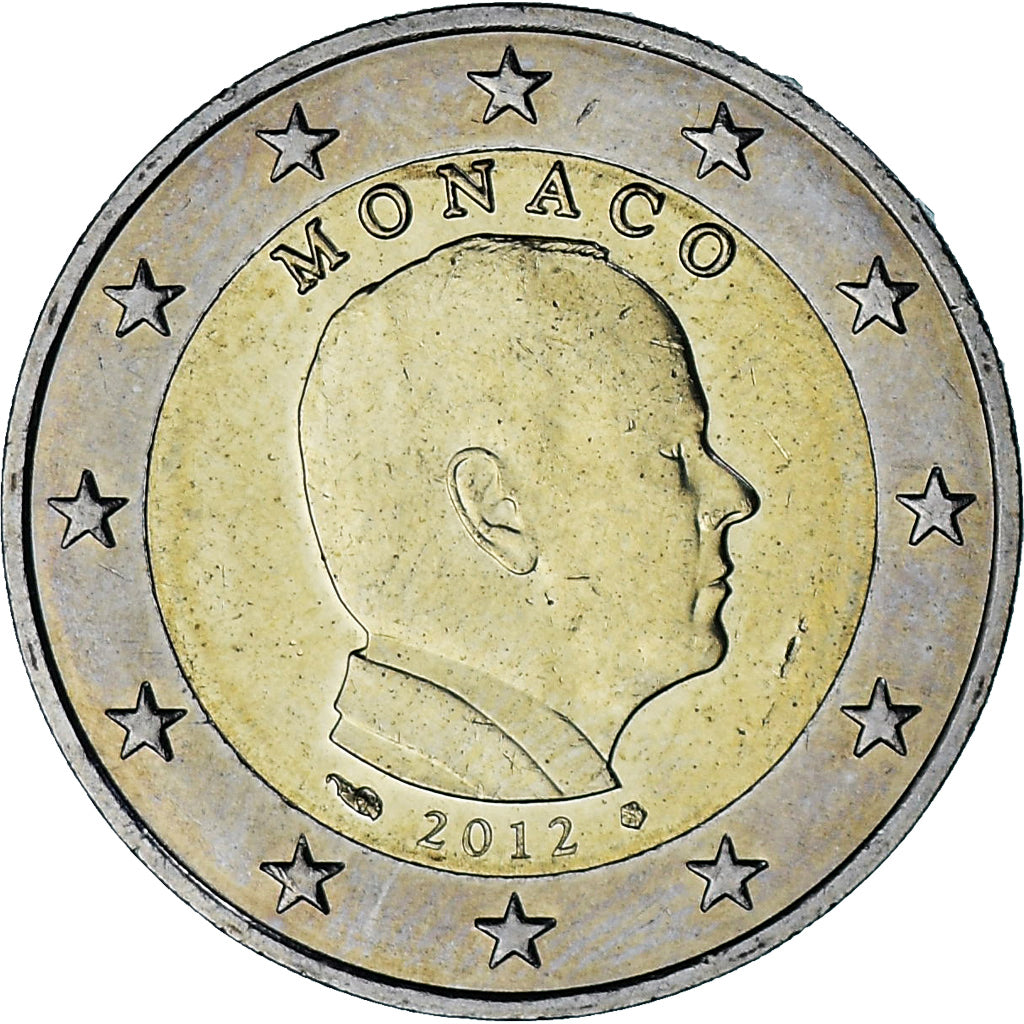 Monaco, Albert II, 2 Euro, 2012, Paris, EF(40-45), Bi-Metallic, Gadoury:MC196