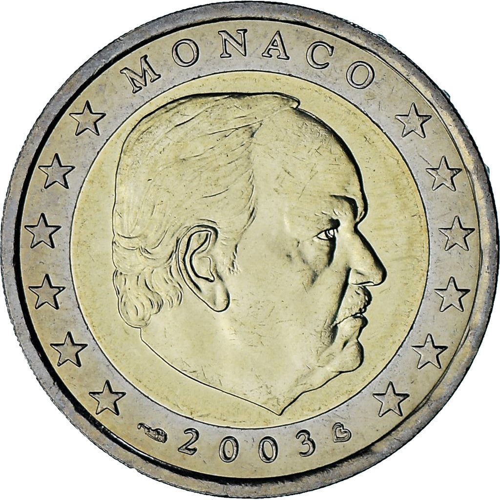 Monaco, Rainier III, 2 Euro, 2003, Paris, AU(55-58), Bi-Metallic, Gadoury:MC179
