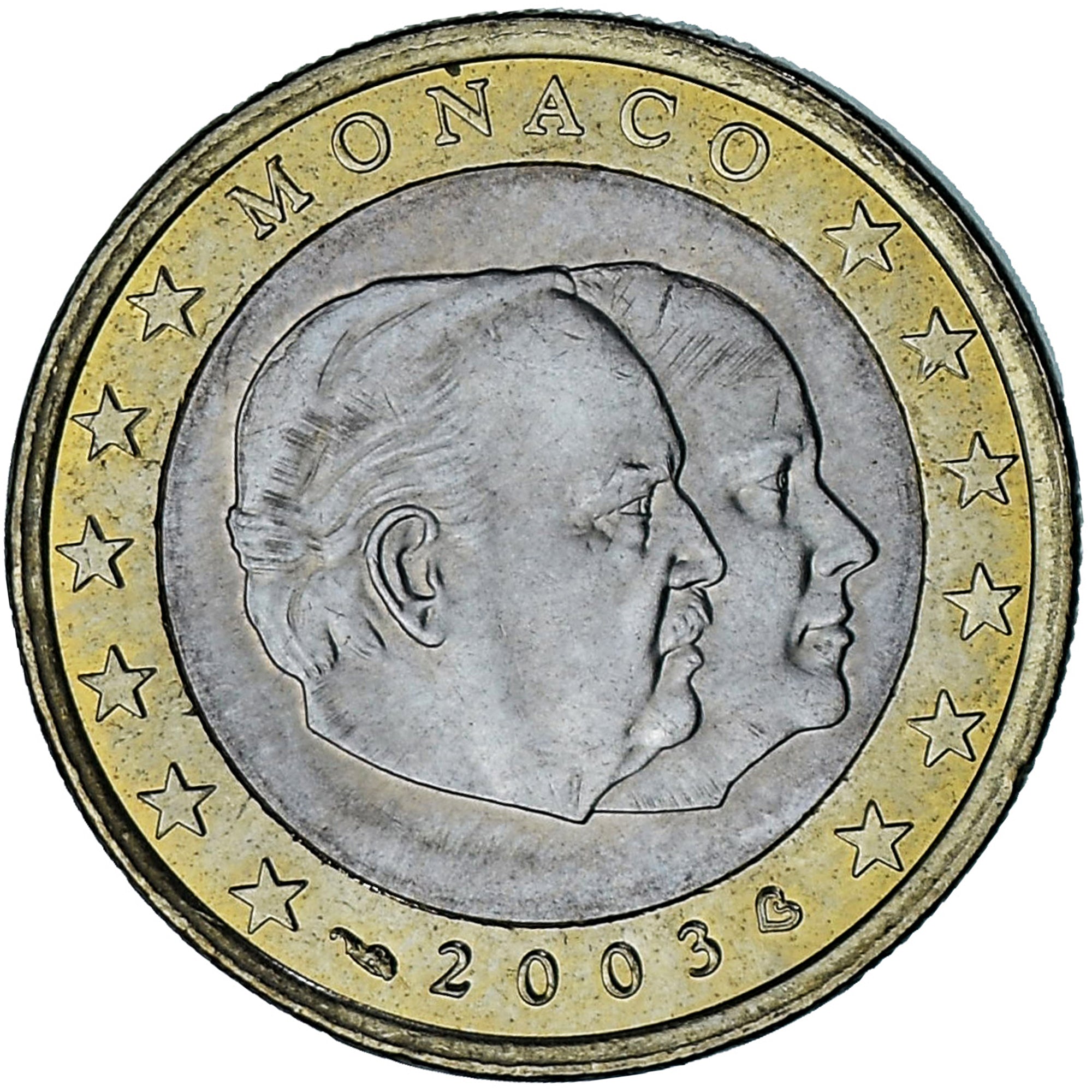Monaco, Rainier III, Euro, 2003, Paris, AU(55-58), Bi-Metallic, Gadoury:MC178