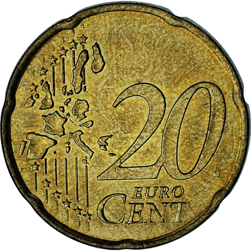 Monaco, Rainier III, 20 Euro Cent, 2003, Paris, AU(55-58), Brass, Gadoury:MC176