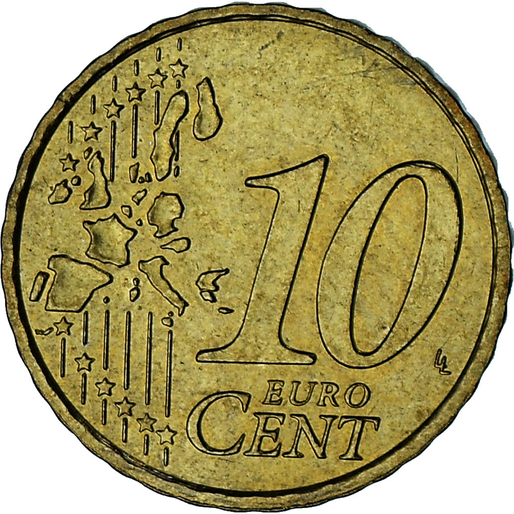 Monaco, Rainier III, 10 Euro Cent, 2003, Paris, AU(55-58), Brass, Gadoury:MC175