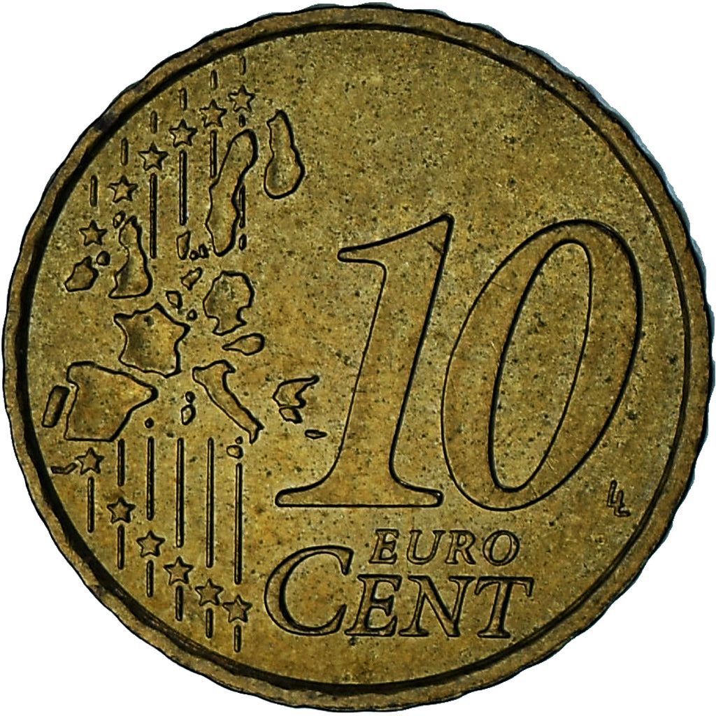 Monaco, Rainier III, 10 Euro Cent, 2003, Paris, VZ, Messing, Gadoury:MC175