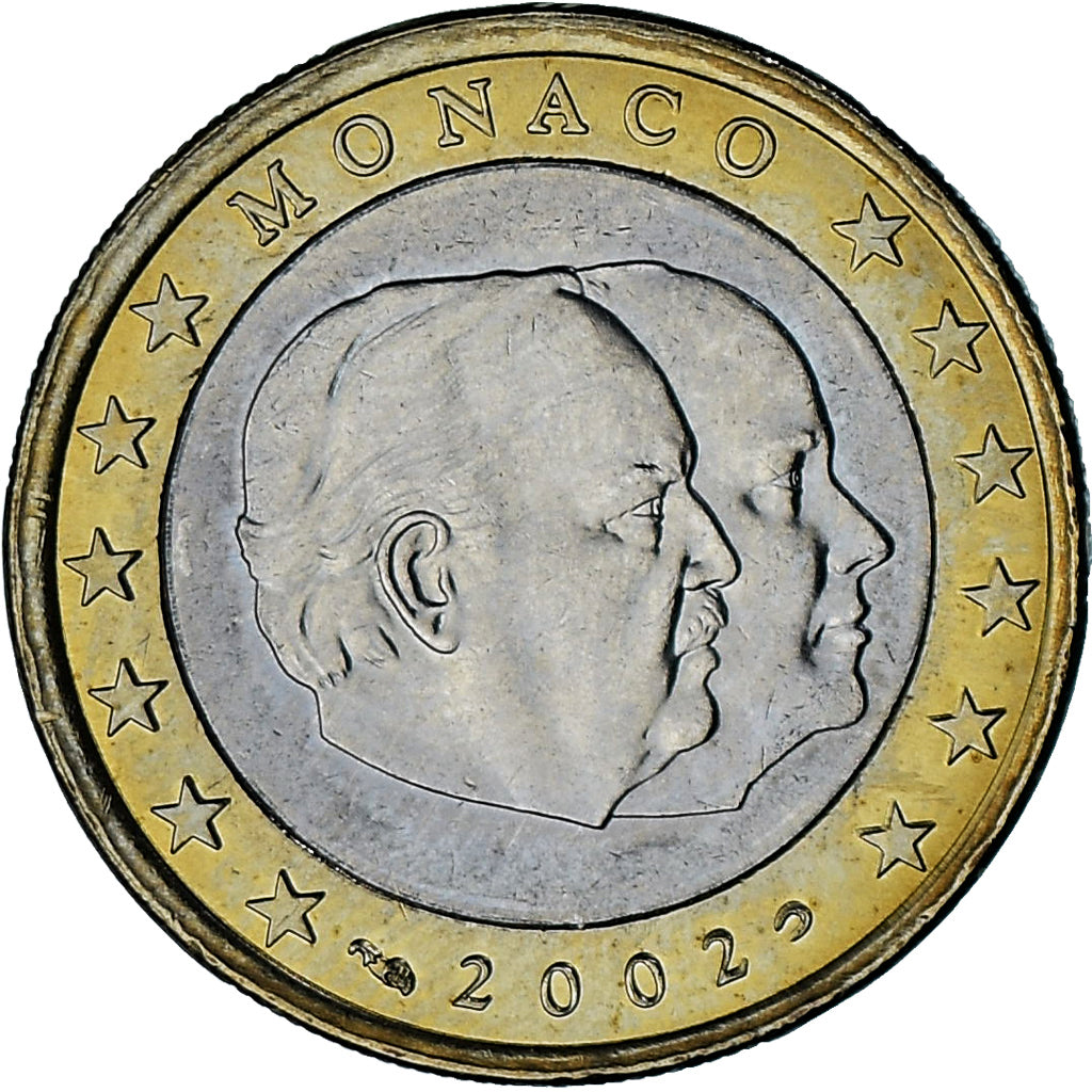 Monaco, Rainier III, Euro, 2002, Paris, VZ, Bi-Metallic, Gadoury:MC178, KM:173