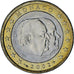 Monaco, Rainier III, Euro, 2002, Paris, VZ, Bi-Metallic, Gadoury:MC178, KM:173