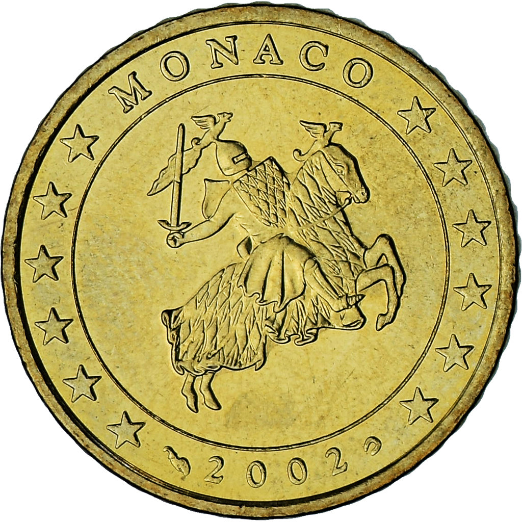 Monaco, Rainier III, 50 Euro Cent, 2002, Paris, AU(55-58), Brass, Gadoury:MC177