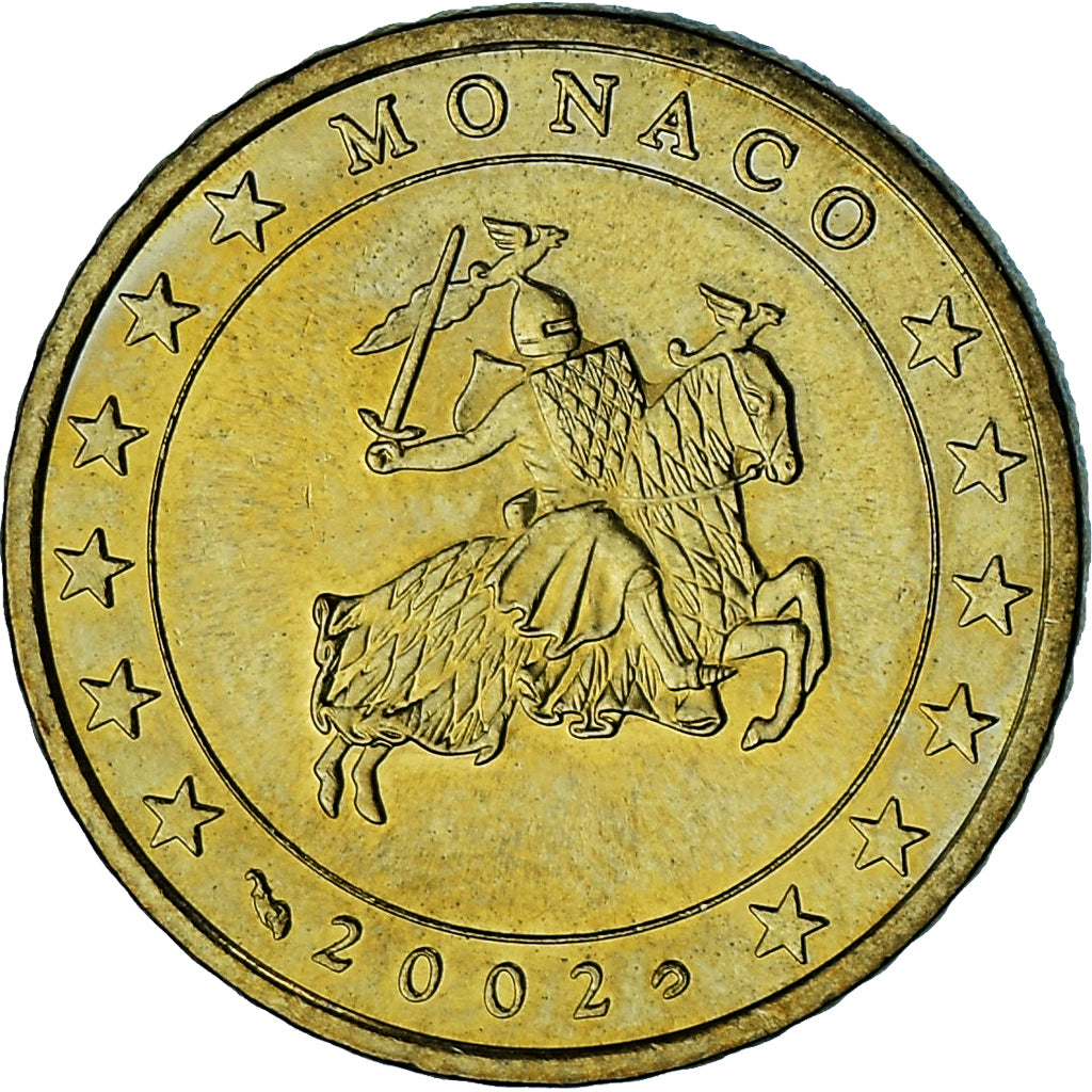 Monaco, Rainier III, 50 Euro Cent, 2002, Paris, AU(55-58), Brass, Gadoury:MC177