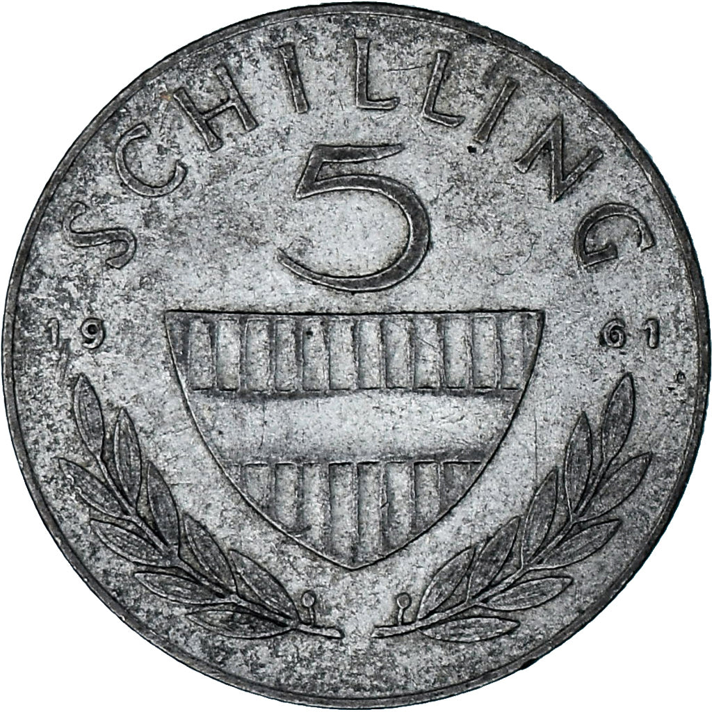 Austria, 5 Schilling, 1961, MB+, Argento, KM:2889
