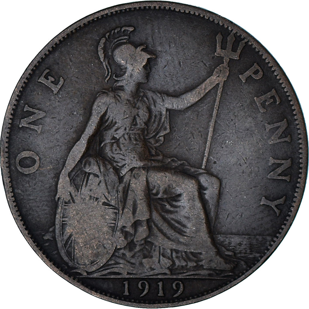 Great Britain, George V, Penny, 1919, Bronze, VF(30-35), KM:810