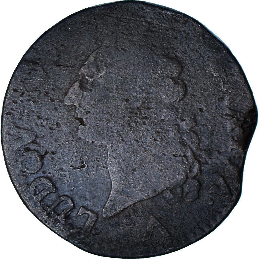 Francia, Louis XVI, Sol, Sol ou sou, 1782, Lille, Rame, MB, Gadoury:350