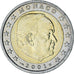 Monaco, Rainier III, 2 Euro, 2001, Paris, AU(55-58), Bi-Metallic, Gadoury:MC179