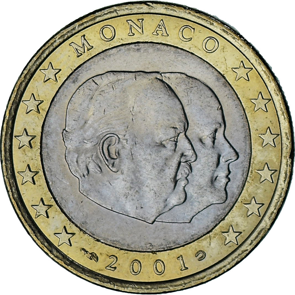 Monaco, Rainier III, Euro, 2001, Paris, AU(55-58), Bi-Metallic, Gadoury:MC178