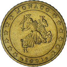 Monaco, Rainier III, 50 Euro Cent, 2001, Paris, SUP, Laiton, Gadoury:MC177