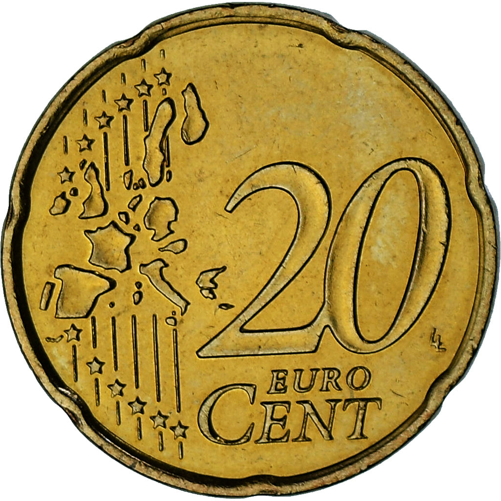 Monaco, Rainier III, 20 Euro Cent, 2001, Paris, SPL-, Ottone, Gadoury:MC176