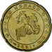 Monaco, Rainier III, 20 Euro Cent, 2001, Paris, EF(40-45), Brass, Gadoury:MC176
