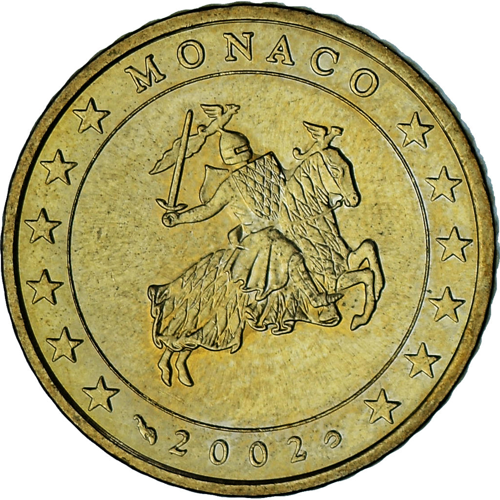 Monaco, Rainier III, 50 Euro Cent, 2002, Paris, VZ, Messing, Gadoury:MC177