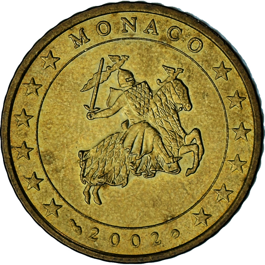 Monaco, Rainier III, 50 Euro Cent, 2002, Paris, EF(40-45), Brass, Gadoury:MC177