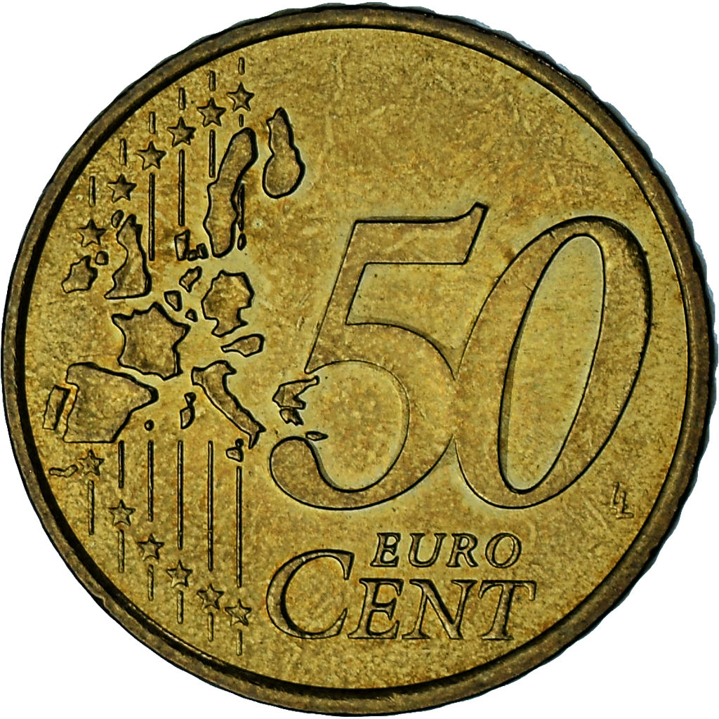 Monaco, Rainier III, 50 Euro Cent, 2002, Paris, EF(40-45), Brass, Gadoury:MC177