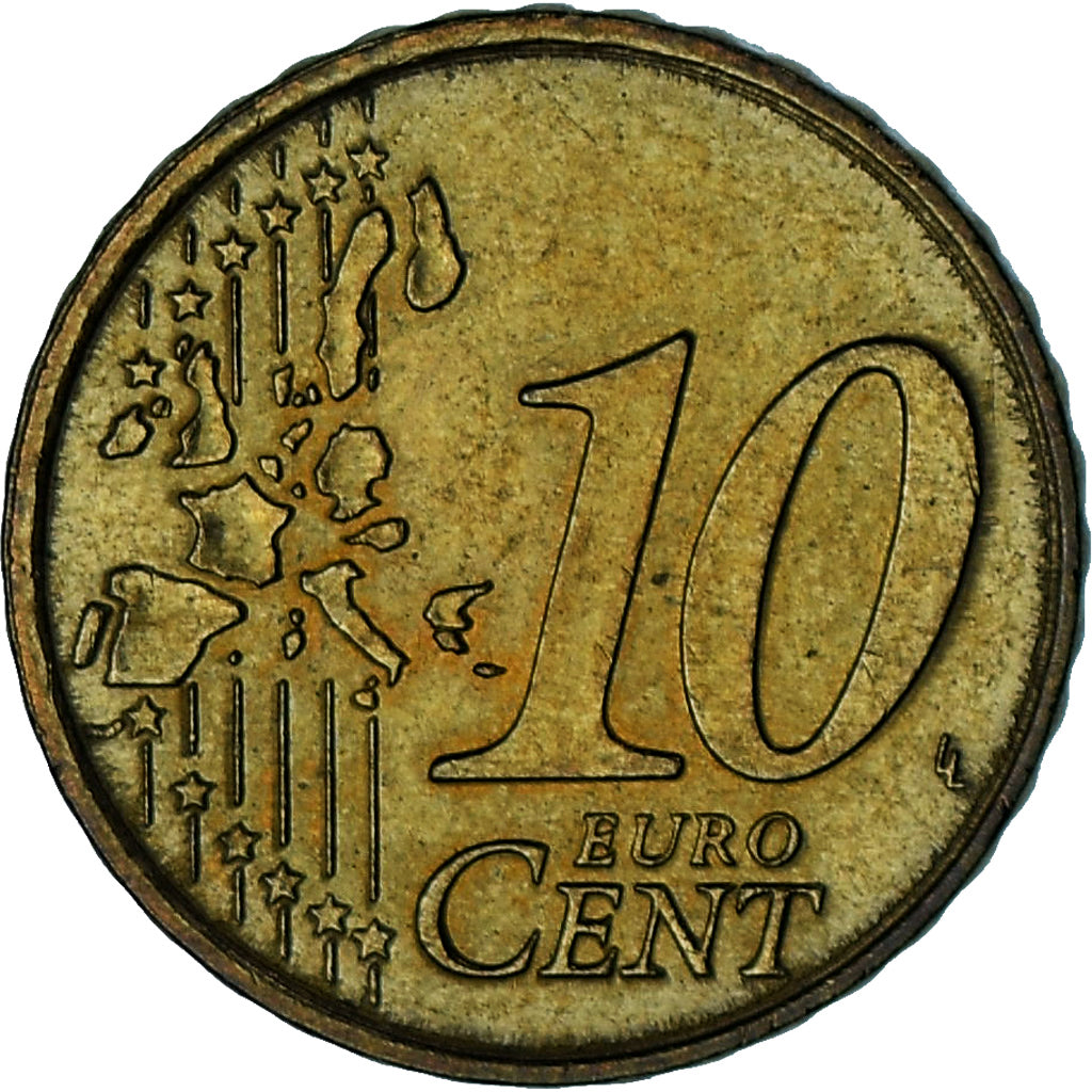 Monaco, Rainier III, 10 Euro Cent, 2001, Paris, SS, Messing, Gadoury:MC175