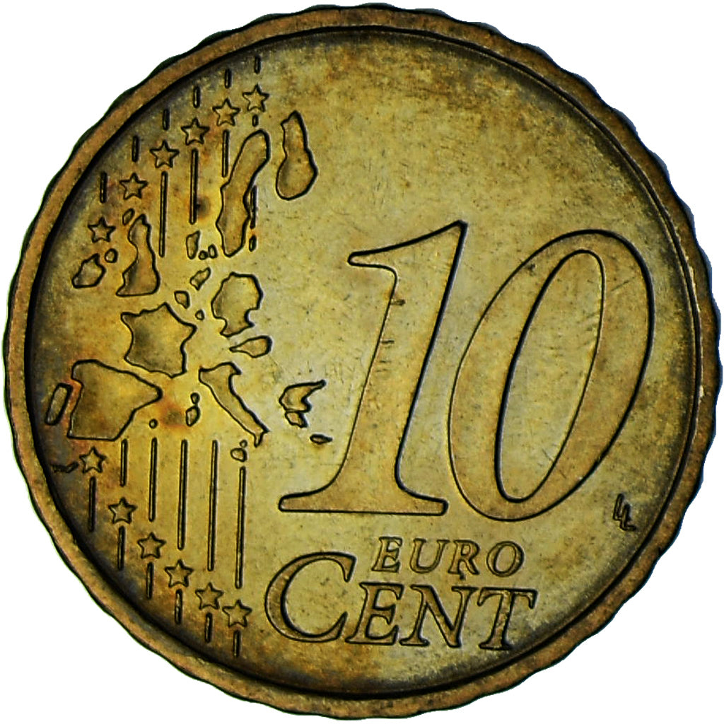 Monaco, Rainier III, 10 Euro Cent, 2002, Paris, AU(50-53), Brass, Gadoury:MC175