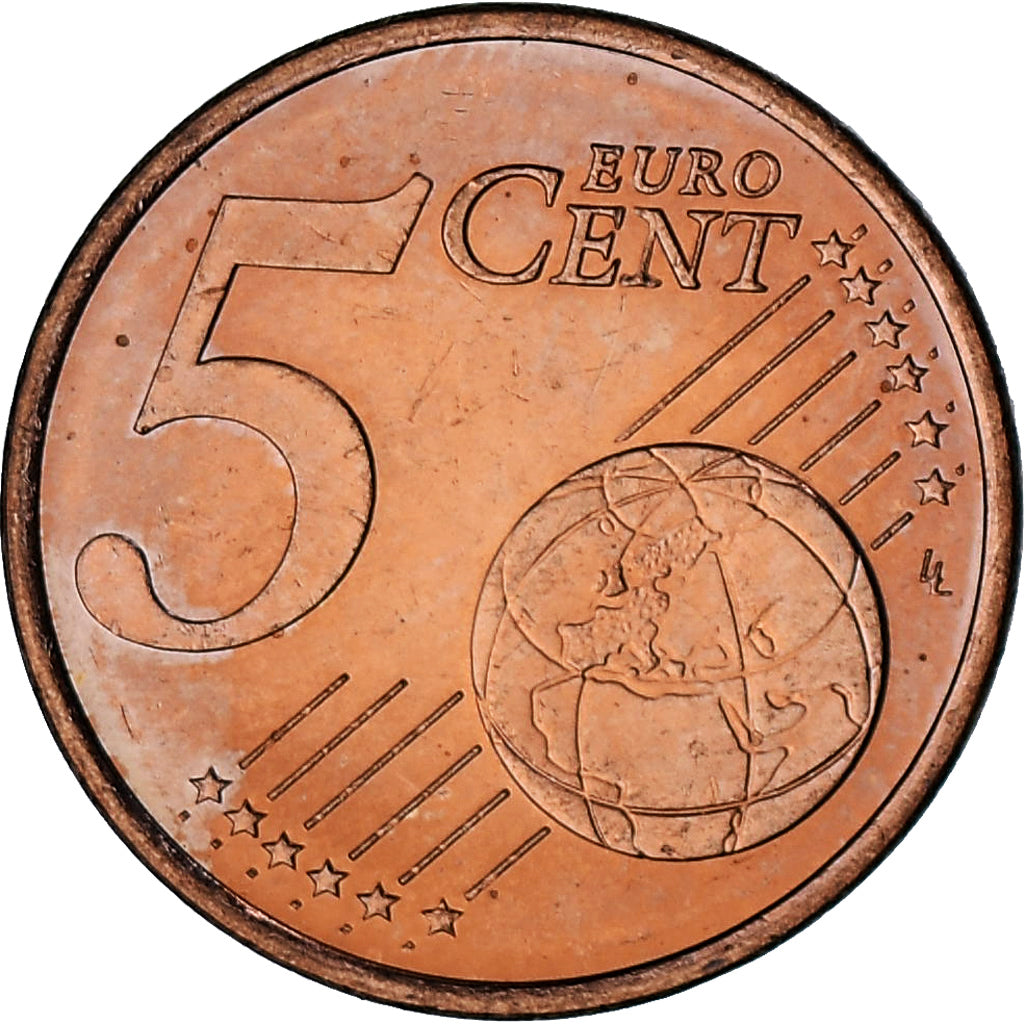 Monaco, Rainier III, 5 Euro Cent, 2001, Paris, AU(55-58), Copper Plated Steel