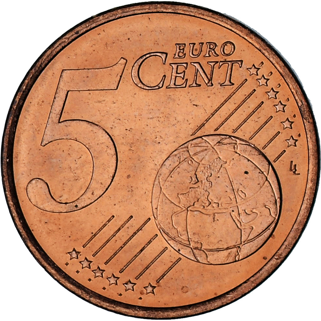 Monaco, Rainier III, 5 Euro Cent, 2001, Paris, AU(55-58), Copper Plated Steel