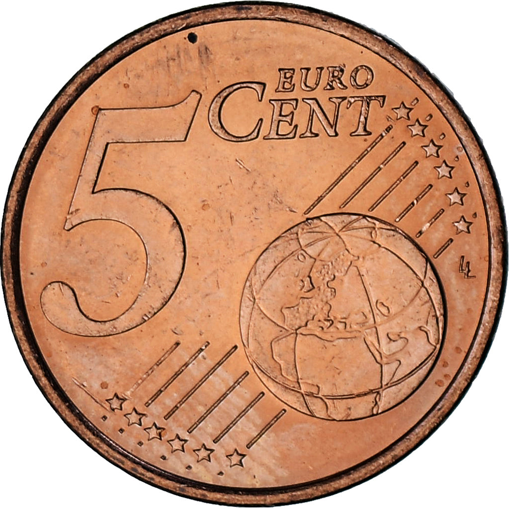 Monaco, Rainier III, 5 Euro Cent, 2001, Paris, PR, Copper Plated Steel
