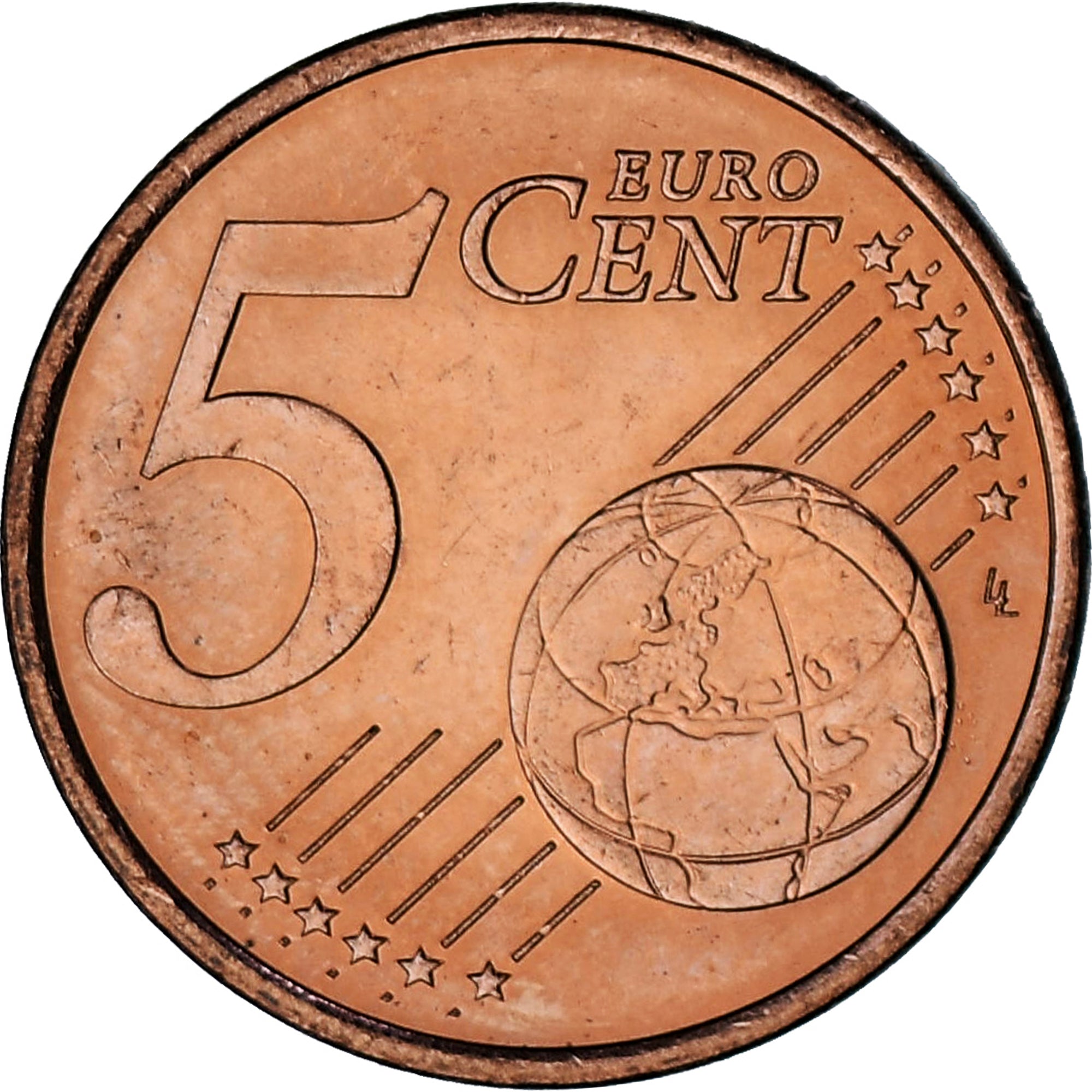 Monaco, Rainier III, 5 Euro Cent, 2001, Paris, AU(55-58), Copper Plated Steel