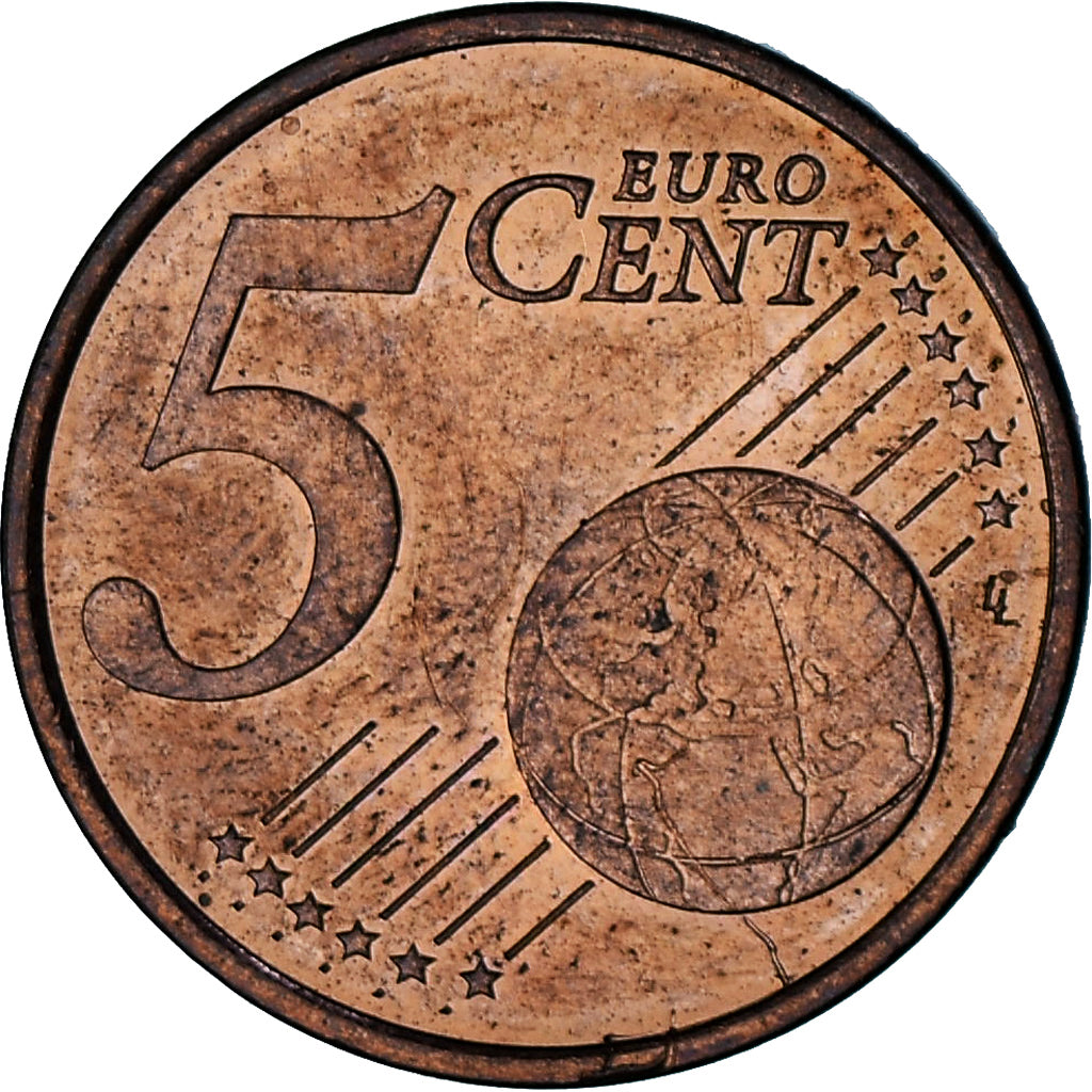 Monaco, Rainier III, 5 Euro Cent, 2001, Paris, EF(40-45), Copper Plated Steel