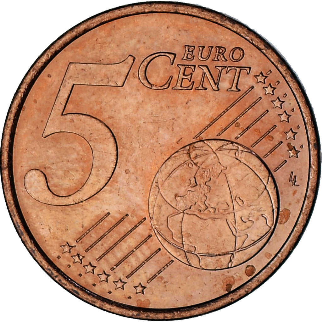 Monaco, Rainier III, 5 Euro Cent, 2001, Paris, EF(40-45), Copper Plated Steel