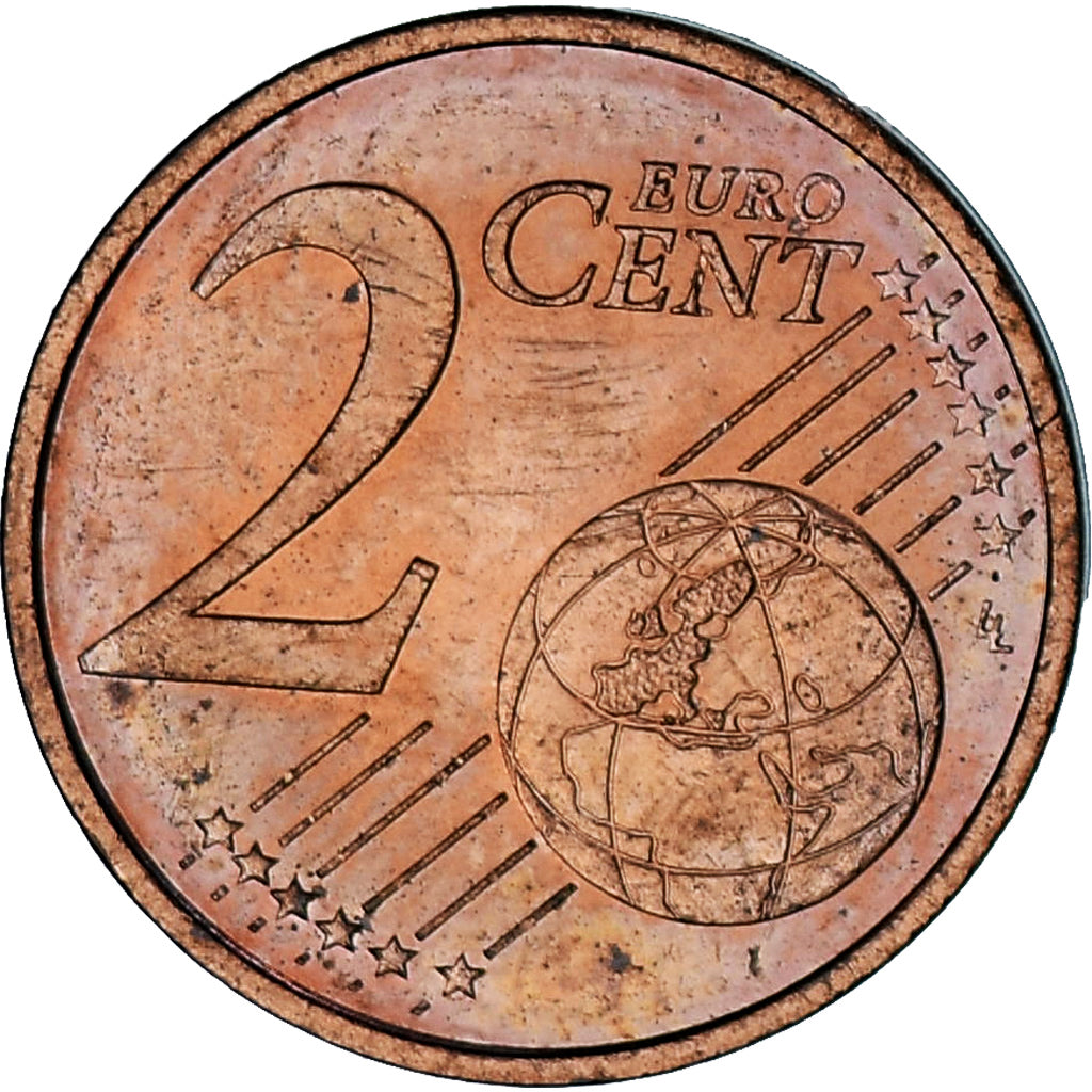 Monaco, Rainier III, 2 Euro Cent, 2001, Paris, AU(55-58), Copper Plated Steel