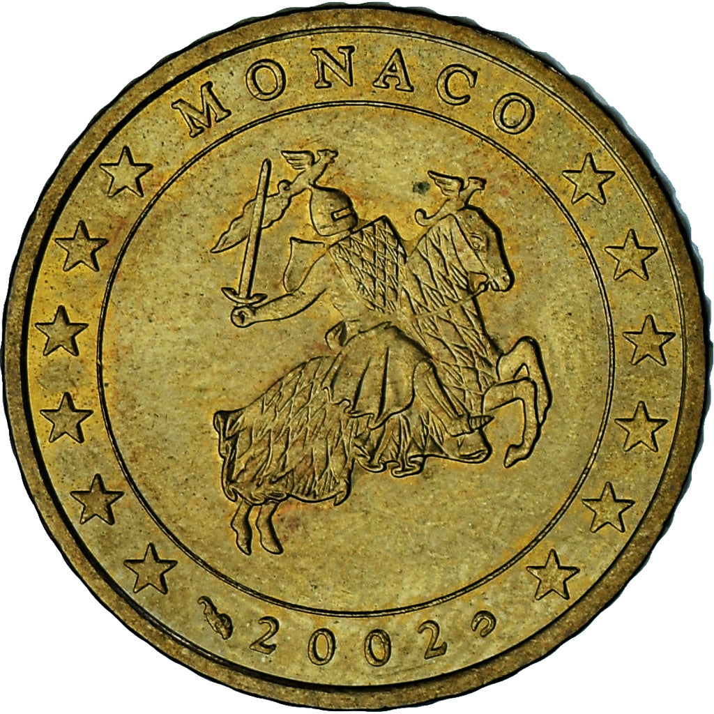 Monaco, Rainier III, 50 Euro Cent, 2002, Paris, SUP, Laiton, Gadoury:MC177