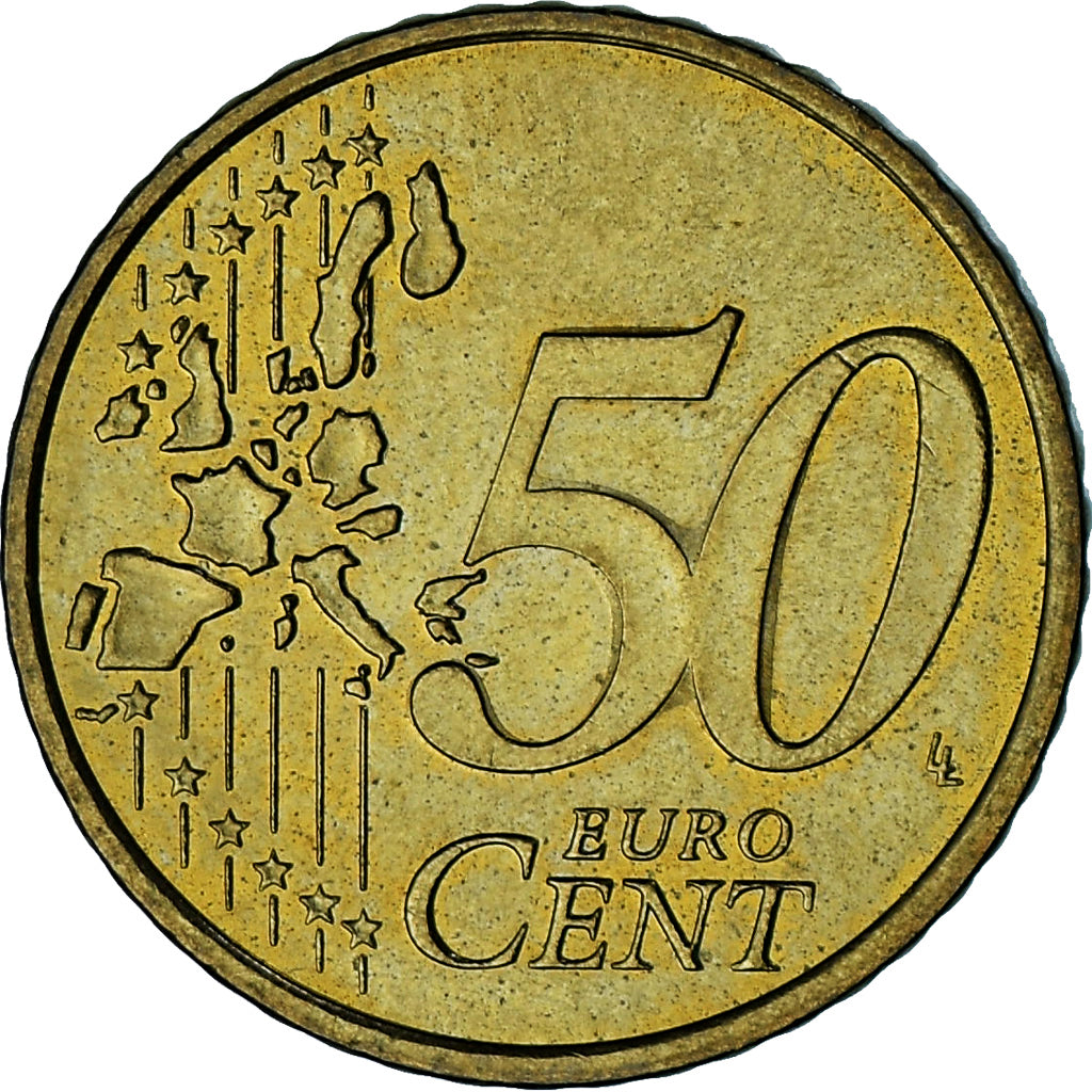 Monaco, Rainier III, 50 Euro Cent, 2002, Paris, SUP, Laiton, Gadoury:MC177