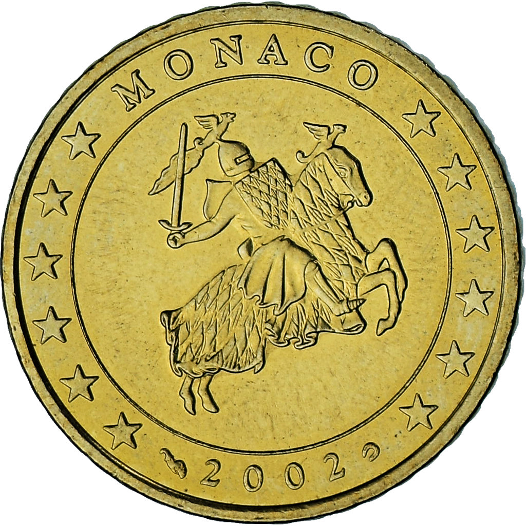 Monaco, Rainier III, 50 Euro Cent, 2002, Paris, AU(55-58), Brass, Gadoury:MC177