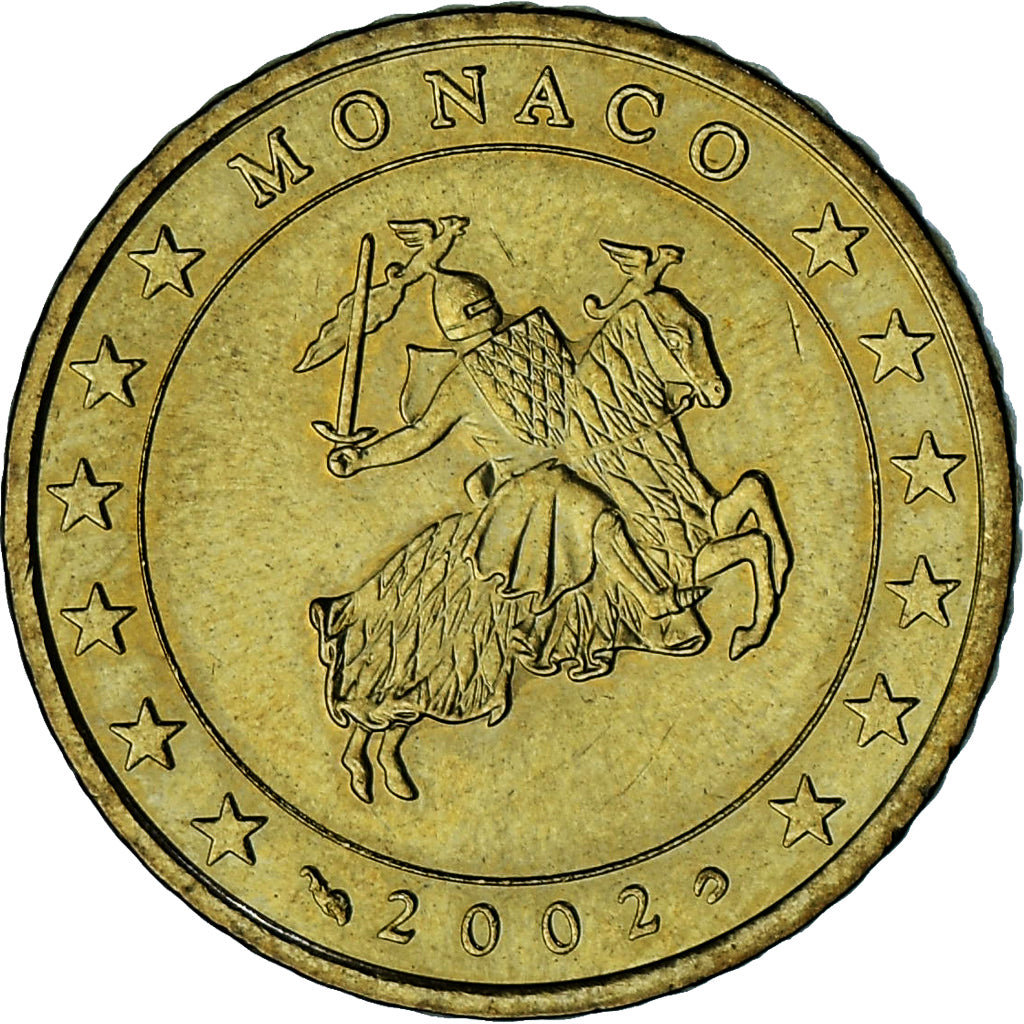 Monaco, Rainier III, 50 Euro Cent, 2002, Paris, AU(50-53), Brass, Gadoury:MC177