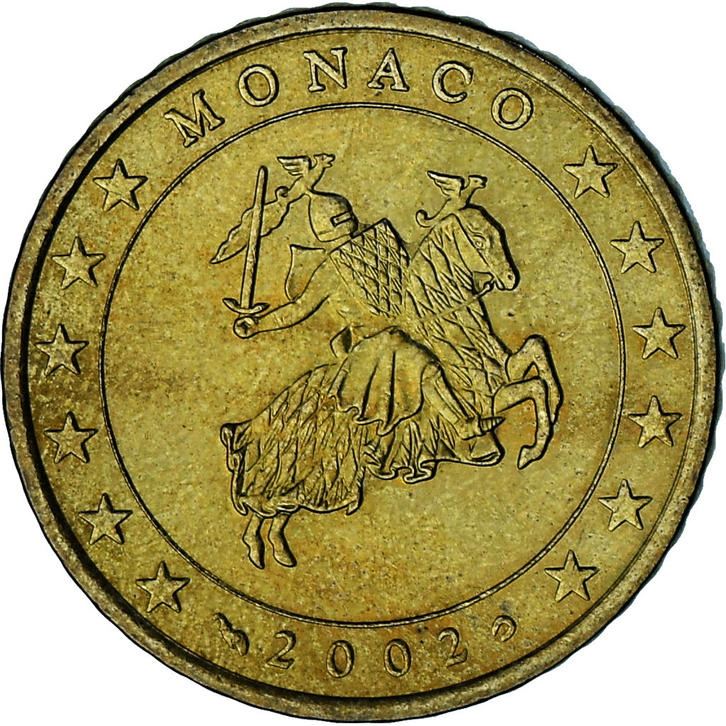 Monaco, Rainier III, 50 Euro Cent, 2002, Paris, AU(50-53), Brass, Gadoury:MC177