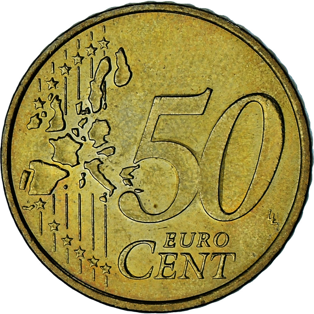 Monaco, Rainier III, 50 Euro Cent, 2002, Paris, AU(50-53), Brass, Gadoury:MC177