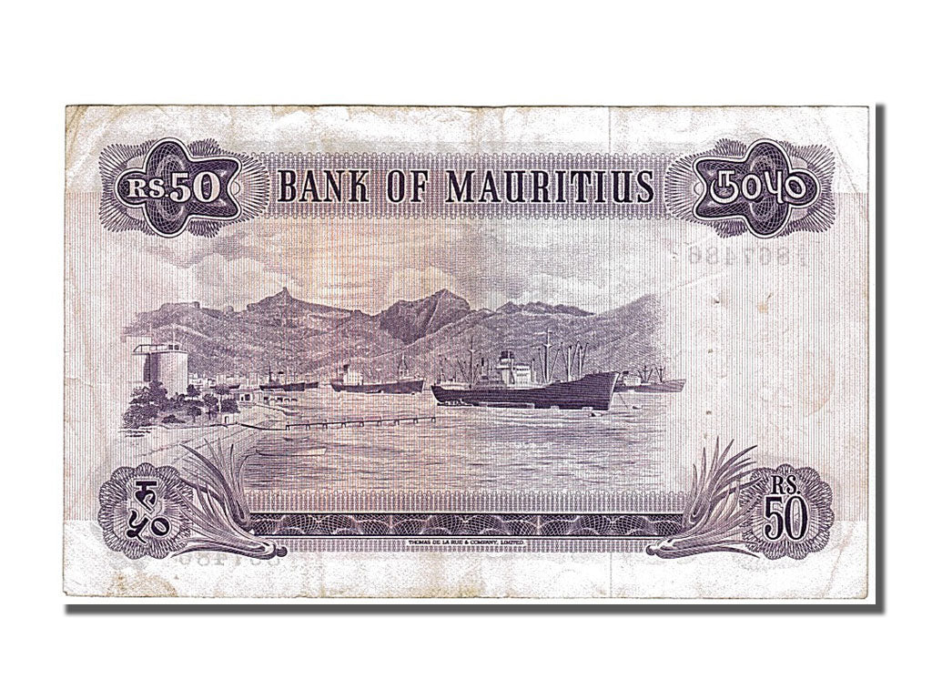 Mauritius, 50 Rupees, 1967, KM #33c, AU(50-53), A