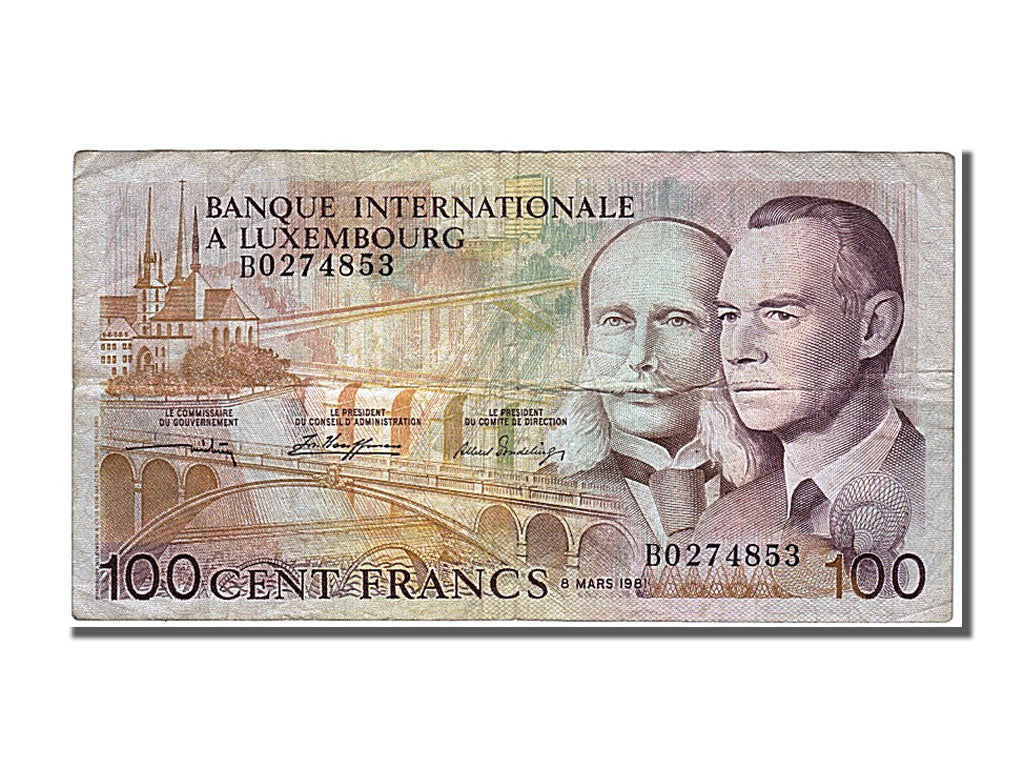 Luxembourg, 100 Francs type 1981