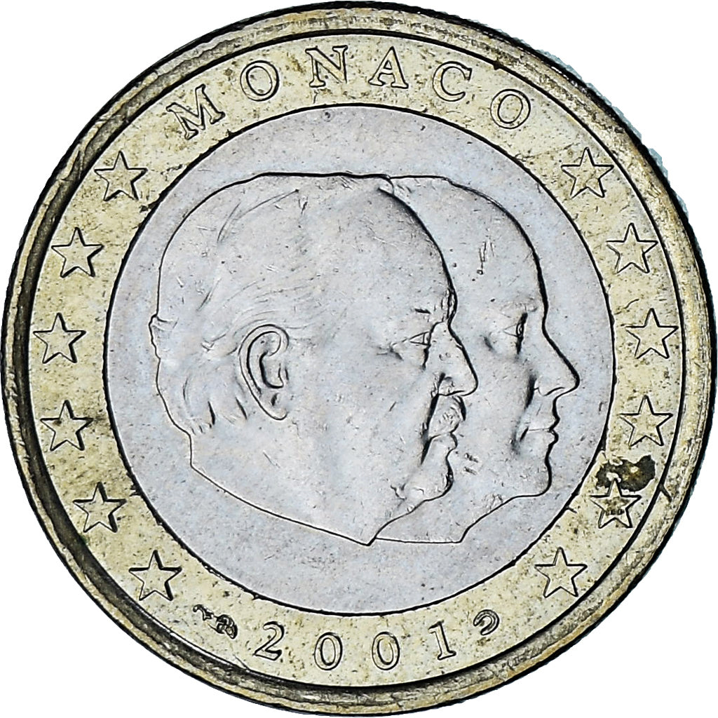 Monaco, Rainier III, Euro, 2001, Paris, AU(50-53), Bi-Metallic, Gadoury:MC178