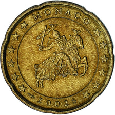 Monaco, Rainier III, 20 Euro Cent, 2002, Paris, TTB+, Laiton, Gadoury:MC176