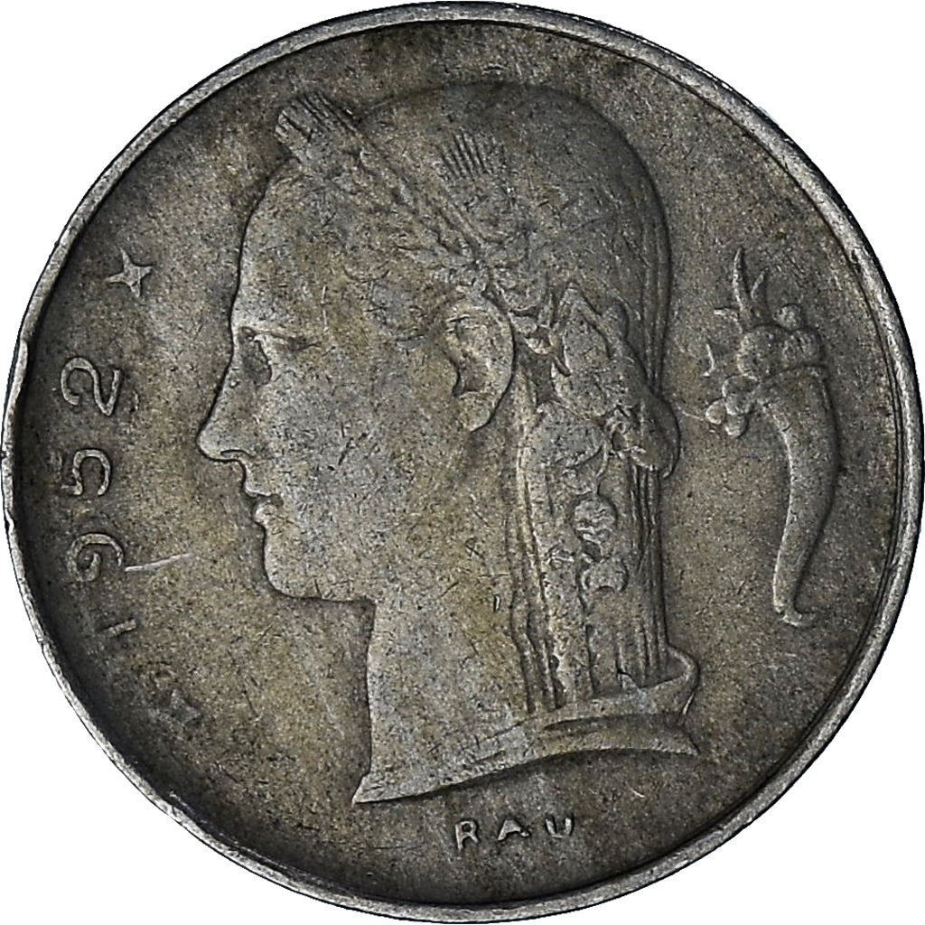 België, Franc, 1952, Cupro-nikkel, ZF, KM:143.1