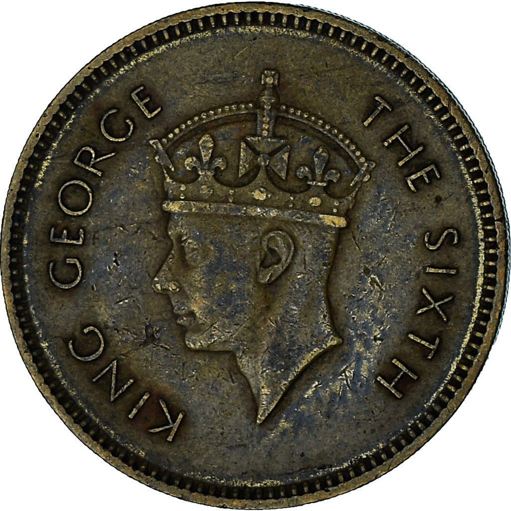 Ceylon, George VI, 50 Cents, 1951, Nickel-brass, ZF, KM:123