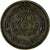 Cejlon, George VI, 50 Cents, 1951, Mosiądz niklowy, EF(40-45), KM:123