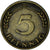 ALEMANIA - REPÚBLICA FEDERAL, 5 Pfennig, 1949, Hambourg, Latón recubierto de